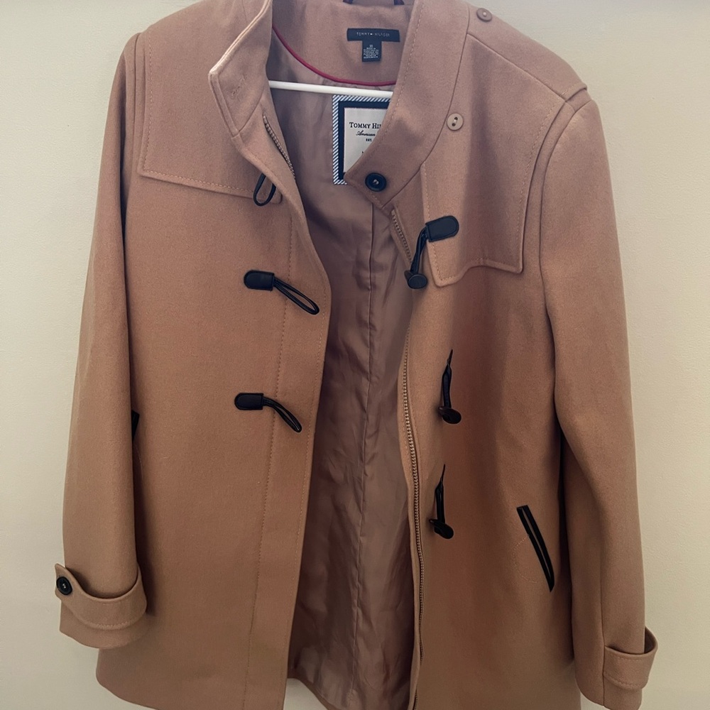 Tommy Hilfiger Women's Tan Toggle Coat